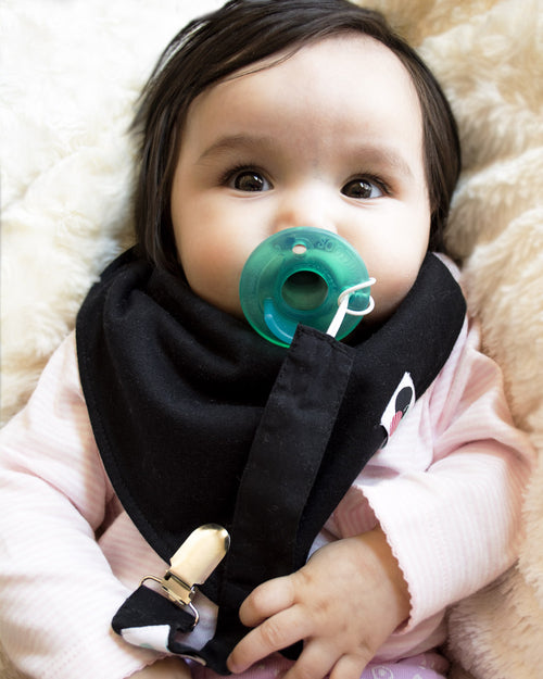 SOLID BLACK  | Pacifier Clip